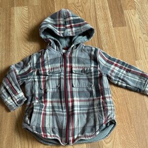 Hatley Cotton Plaid Hooded Jacket Lined 5T
